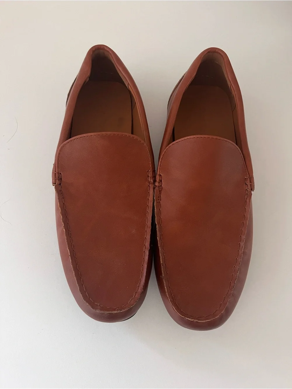 Club Room Men's Slip-On Loafers in Cognac Brown
